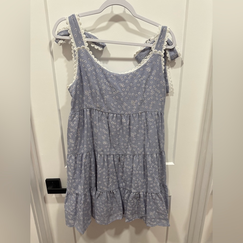 Altar'd State Blue and White Mini Dress